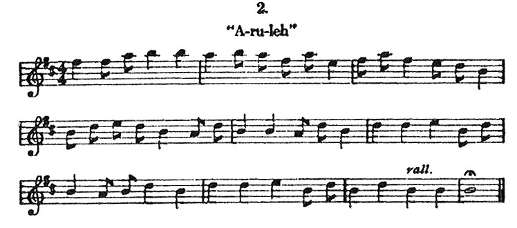 Musical notation: A-ru-leh