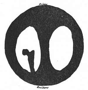 FIGURE 86. <i>The World-map of Marco Polo. From one of his manuscripts in the Library at Stockholm</i>.<br> (From Santarem's <i>Atlas</i>, 1849, Plate I, No. 3.)