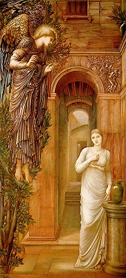 The Anunciation, by Edward Burne-Jones [1876-9] (Public Domain Image)