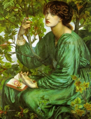 The Day Dream, detail, by Dante Gabriel Rossetti [1880] (Public Domain Image