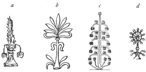 FIG. 62. VARIETIES OF SACRED TREES.