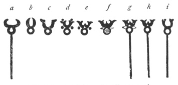 FIG. 149. CADUCEI AND TRISULAS.