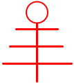 (triple cross descending from circle)