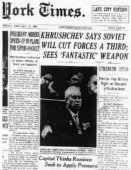 New York TImes 15 January 1960