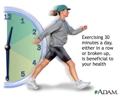 Exercise 60 minutes a day Exercise 60 minutes a day